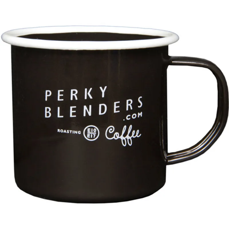 Adventure sublimation mug enamel - Morning Coffee Mug, Larger Than The Competition - 16oz (455ml) Tin Cup Campfire Mug