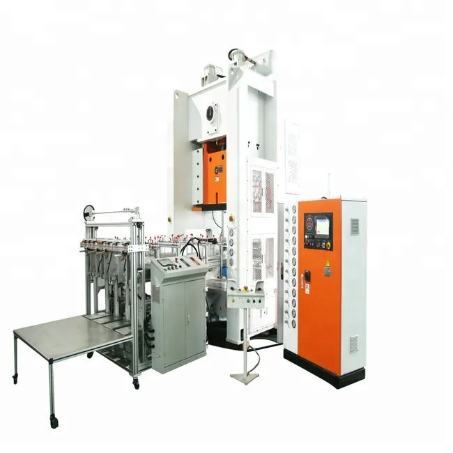 H Colume Frame  26KW Aluminium Container Making Machine Silver Foil Container Machine