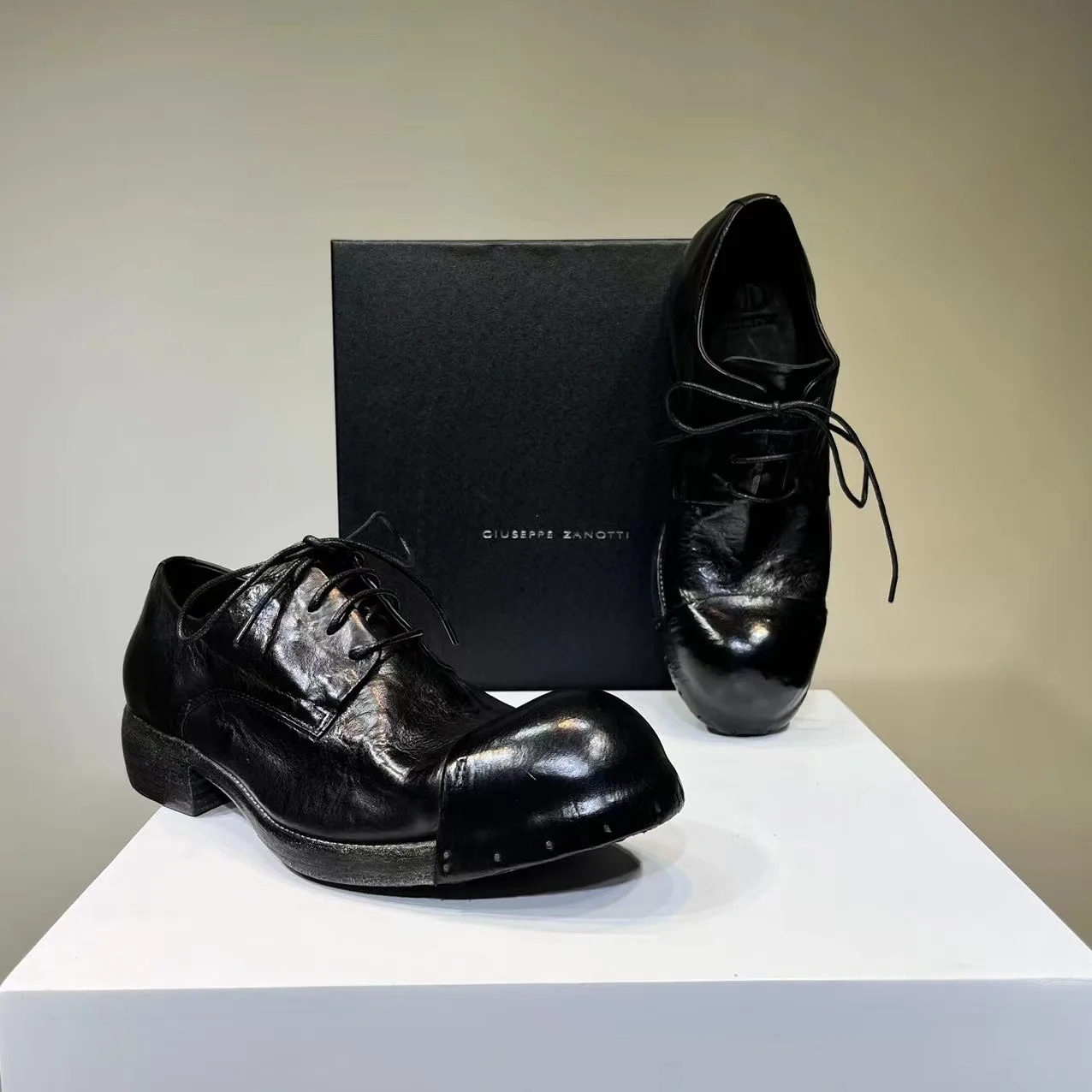 Custom Logo Genuine Leather Dress Shoes For Men Dress Shoes Customize Full-Grain Horse Leather Shoes Goodyear boots CUSTOM BOOTS