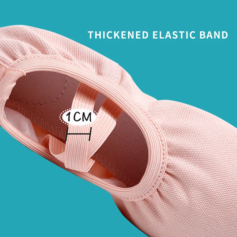 Hot Fashion Pink Canvas Flats Soft Shoes Elastic Band Shoes Best Ballet Shoes High Quality for Girls Kids