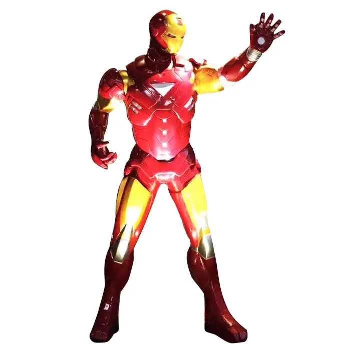 Life Size Fiberglass Super Hero Statues Hulk Iron man Spiderman Black Widow Thor Anti-Hulk Sculpture Mold