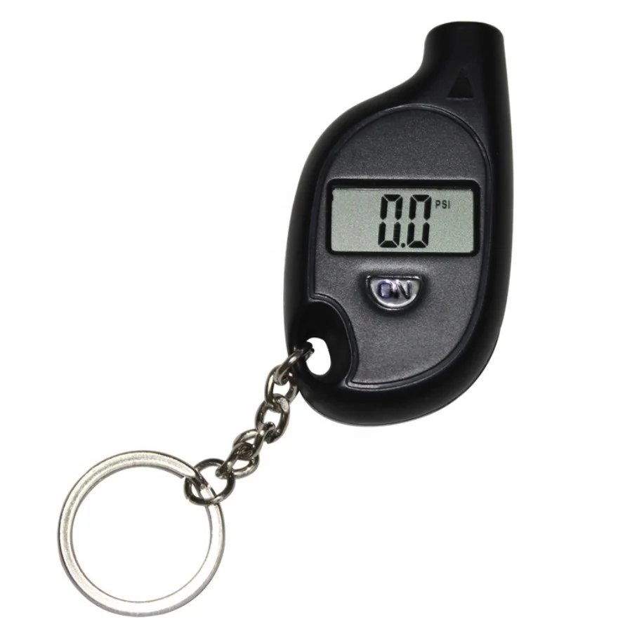 Mini Digital Tire Gauge Key Chain Tire Pressure Meter Key Ring Digital Display Tyre Air Pressure Gauge