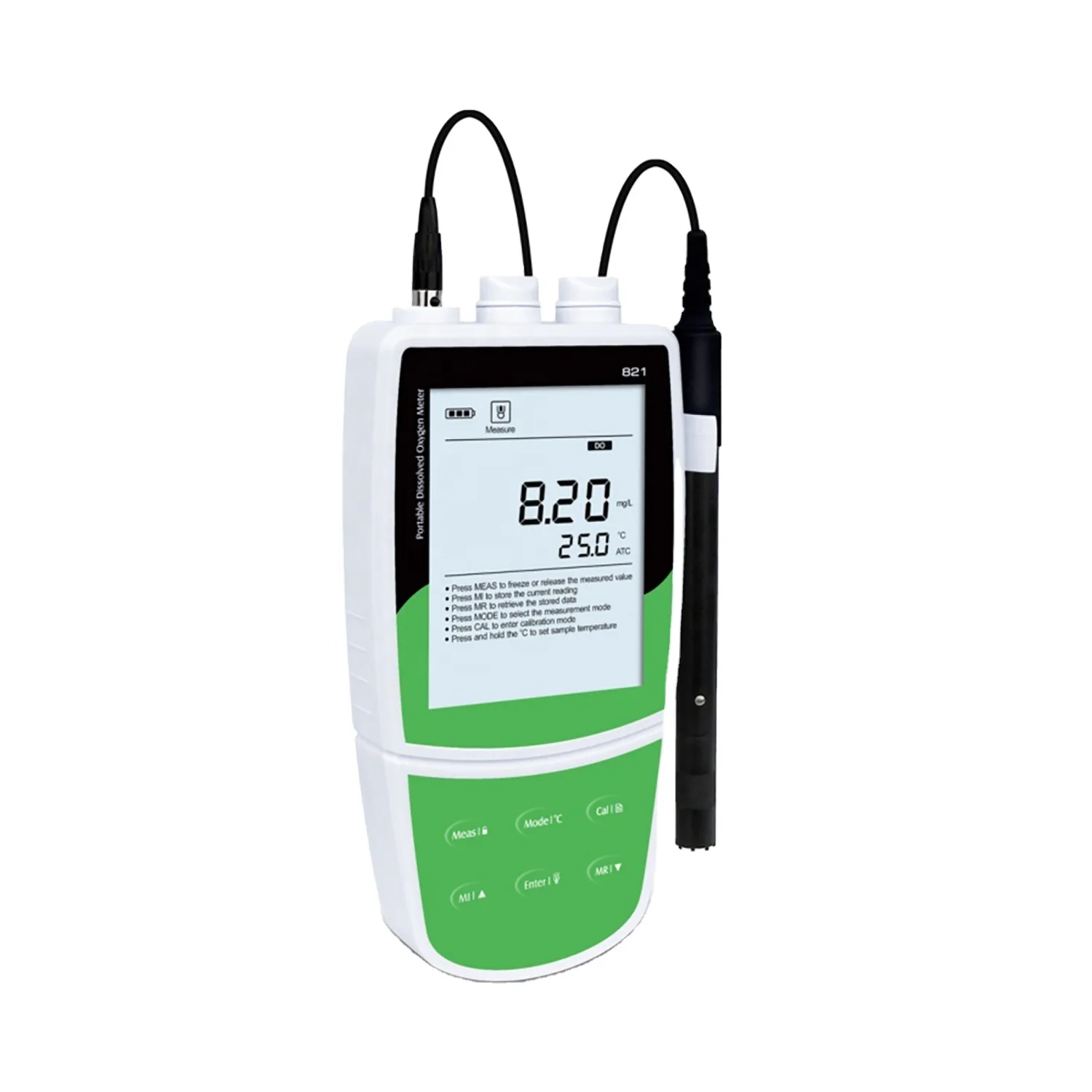 Bante821 Professional Portable Dissolved Oxygen Meter with 2 Points Calibration