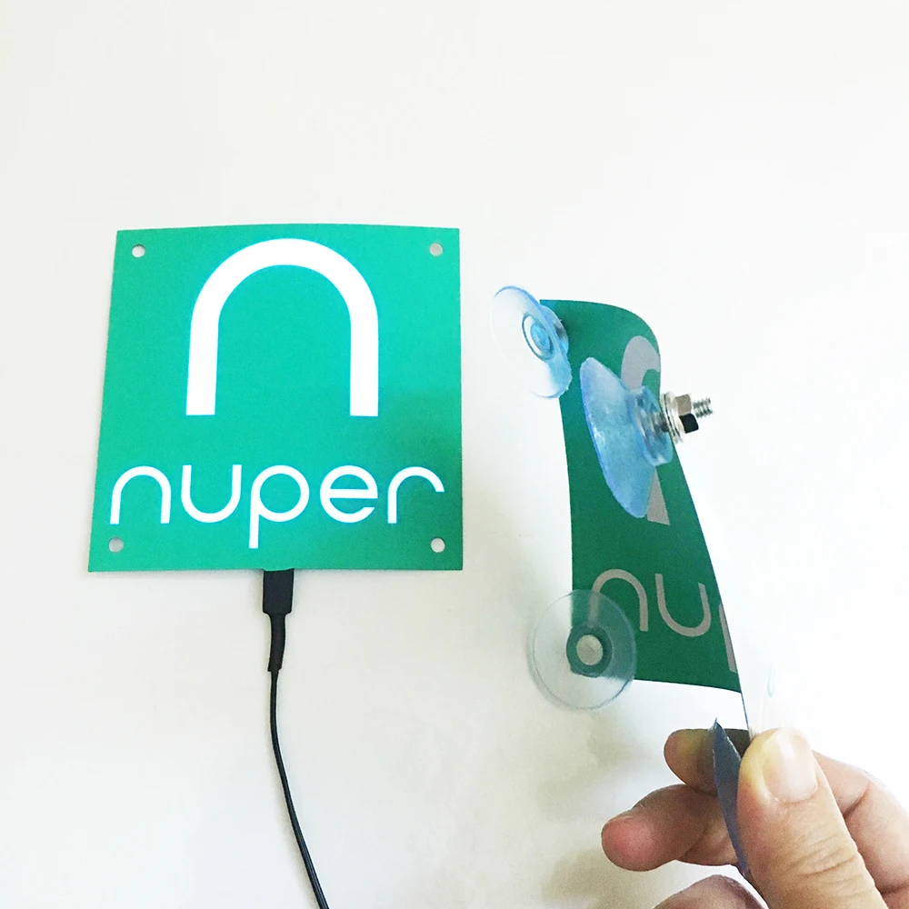 Совместное использование автомобилей знак EL Светящийся логотип наклейка наклейки, высокий свет автомобиля стикер с присоской съемный для Rideshare драйвер