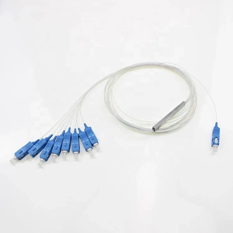 Фабрика OEM волокно оптический Spliter SC/UPC Mini 1*8 оптический gpon PLC splitter SC UPC 1 м 1x8 0,9 мм