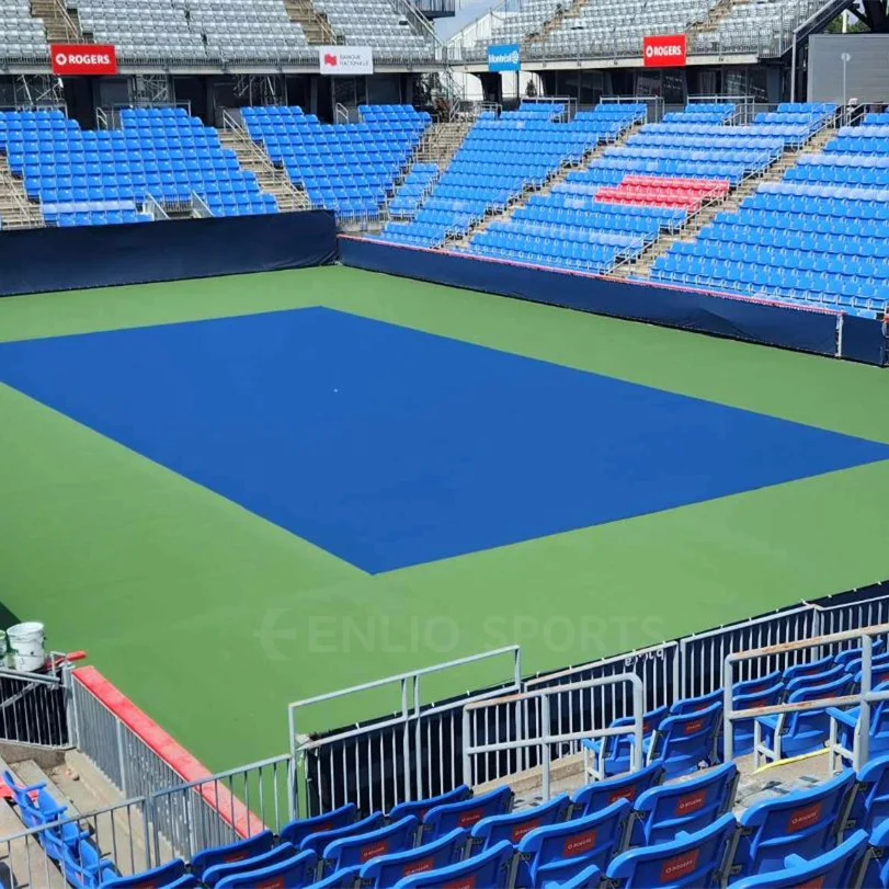 Enlio 44*20ft Multi-Functional PVC Pickleball Court Floor Indoor Pickleball PVC Vinyl Rolls Sand Surface 3.0mm Support DIY