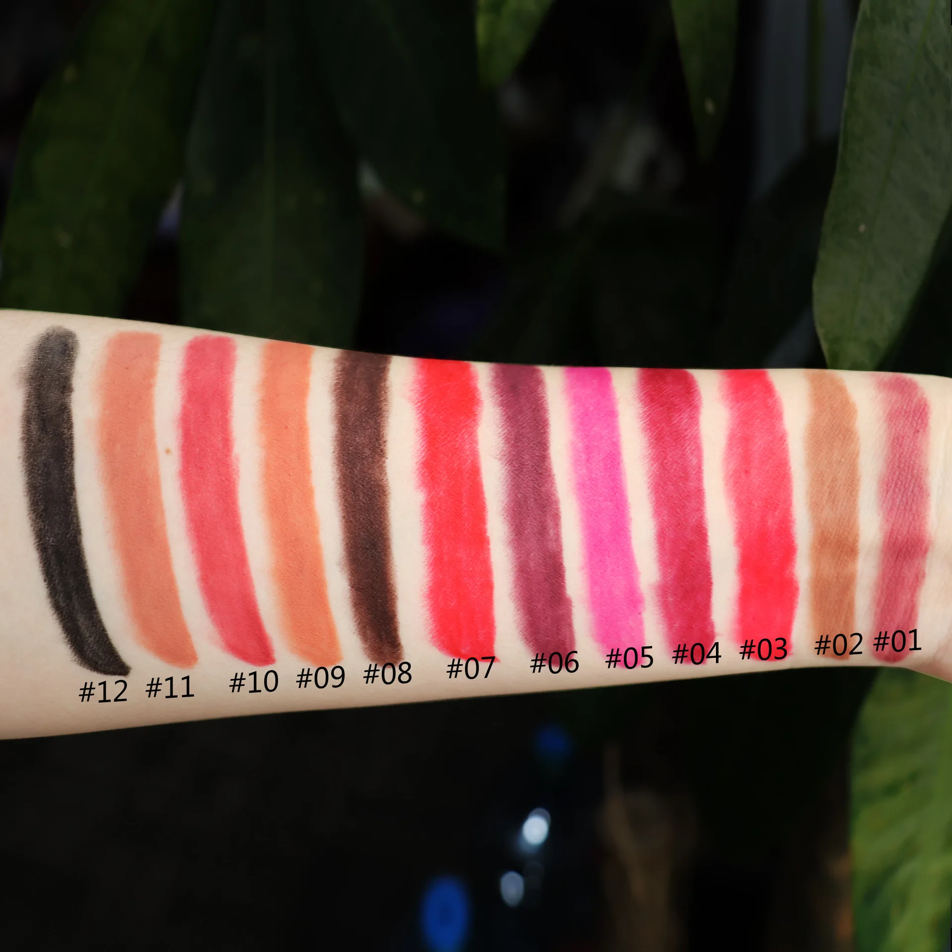  12 colors wholesale custom vegan lipliner pencil private label waterproof lip
