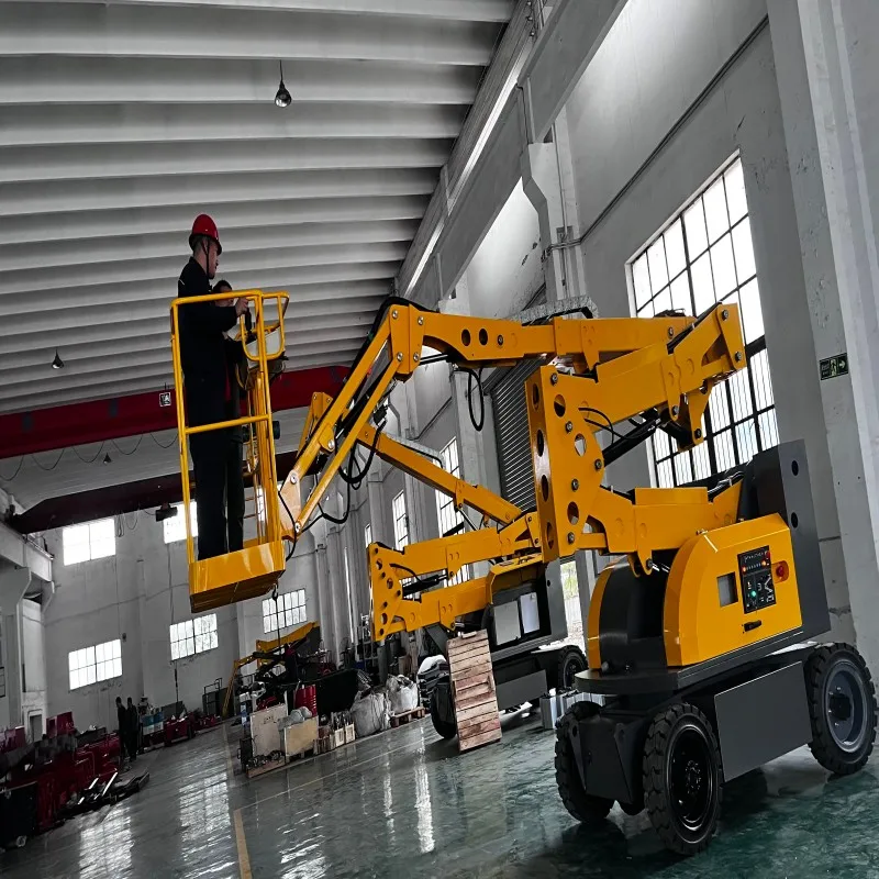 FT High quality small self propelled articulated boom lift mini picker aerial work platform boom  lift