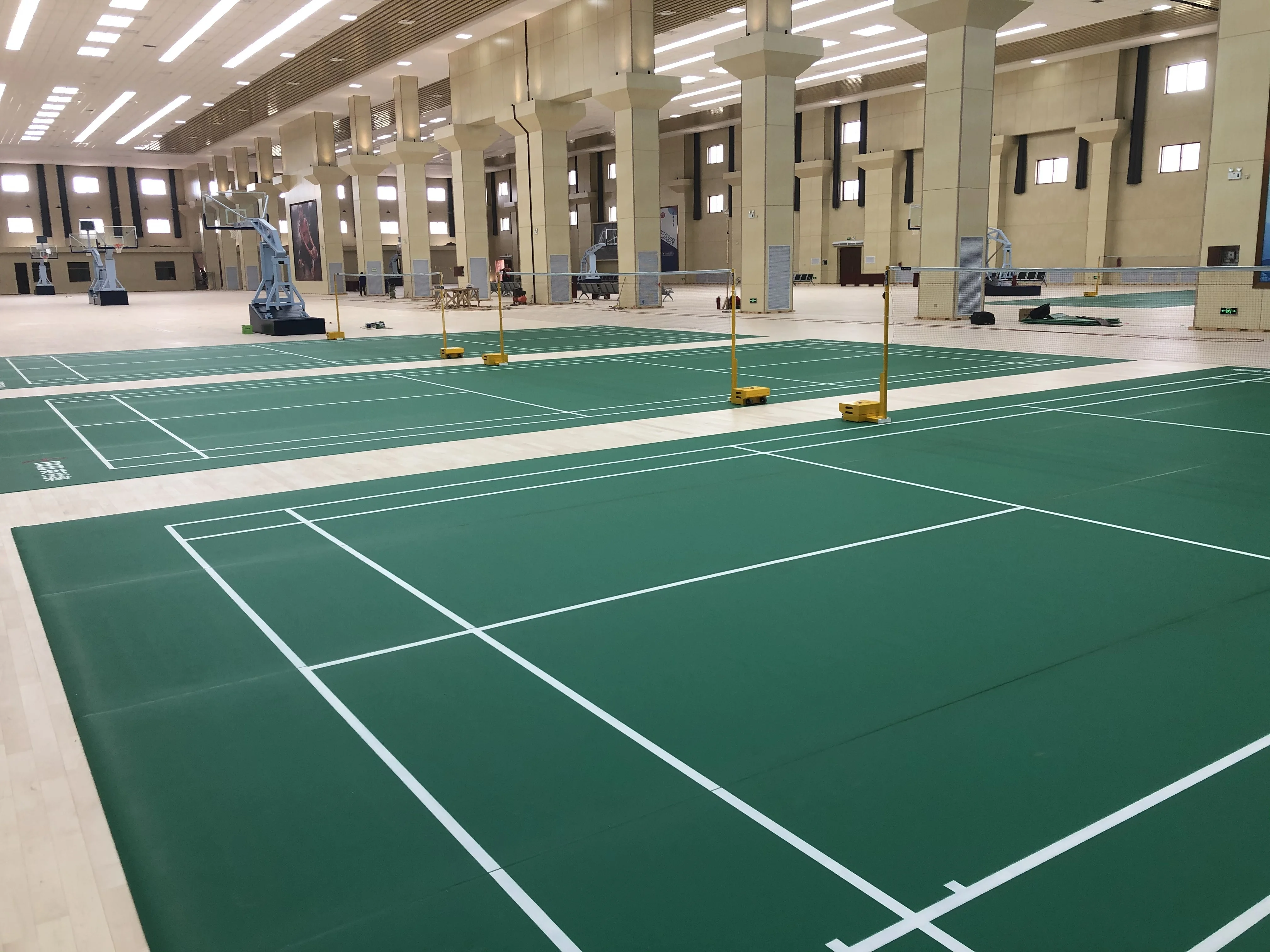 Enlio Portable Backyard Pickleball Court With Suspending Sport Court Floor Plastic Flooring For Pickleball