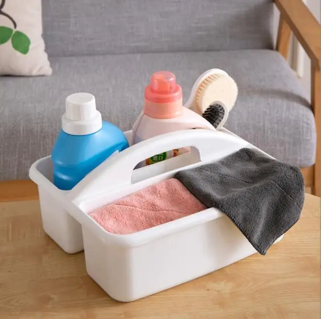 2 Compartment Large Caddy Multipurpose Classroom Organizer Tool & Supply Cleaning Caddy with Handle