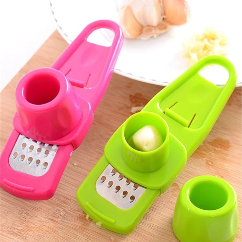 Garlic Crusher Press Multi Functional Manual Ginger Garlic Grinding Grater Cutter Garlic Peeler Kitchen Accessories Tools