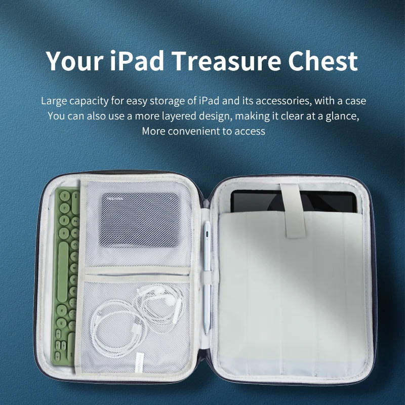 Custom 9-11Inch Tablet Sleeve Case for Ipad and Keyboard storage Protective Portfolio Organizer Bag For iPad