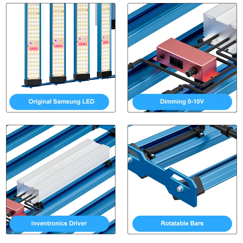 Вращающийся наружу/внутрь KingBrite 650W/800W Оригинальный SAMSUNG LM301H EVO 660 UV IR полный спектр светодиодный светильник для выращивания