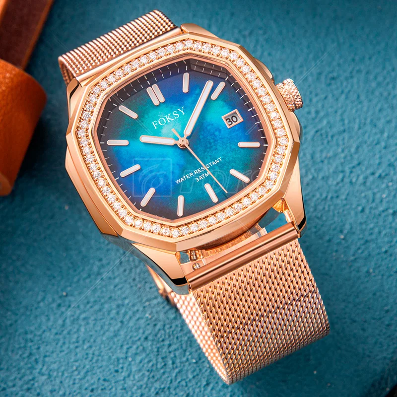 High Quality Waterproof OEM Manufacturer Classic Fashion Custom Logo Alloy Wrist Rectangle Luxury Quartz Watch for Men