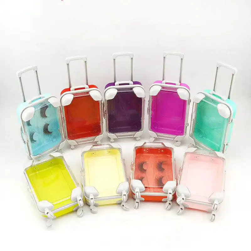 Wholesale Own Brand Custom Packaging Box Private Label 3D Faux Mink 25MM Eyelashes Vendor False Korean Synthetic Eye Lash Cases