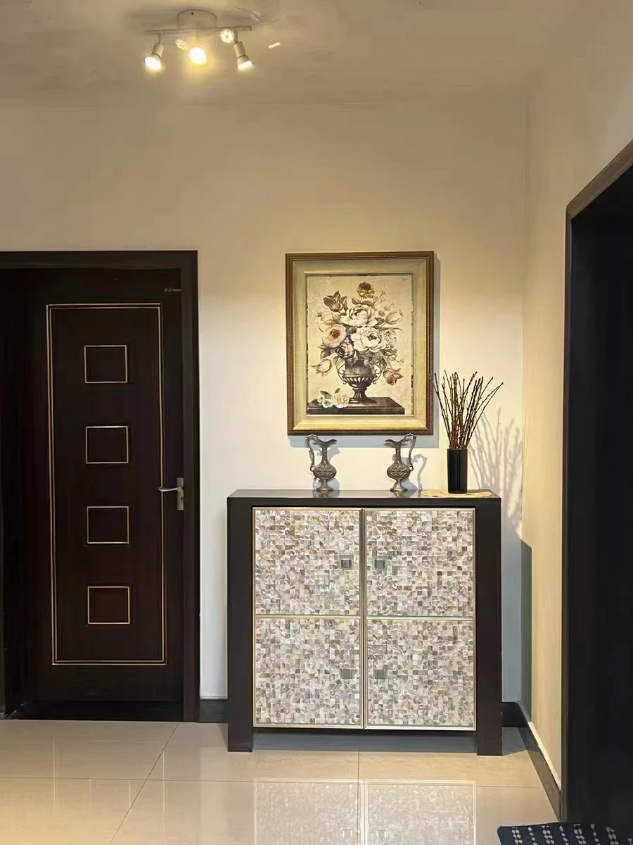 China supplier Mother of pearl tile backsplash shell mosaic bathroom tiles natural sea shell mosaic for bathroom wall