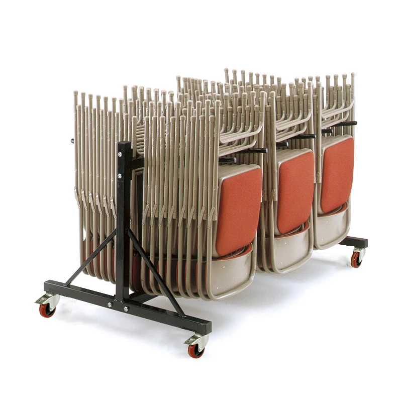 Folding Table and Chairs Cart Rack Innovative Mobile 84 Folding Chairs Capacity Heavy Duty Metal Folding Chair Cart