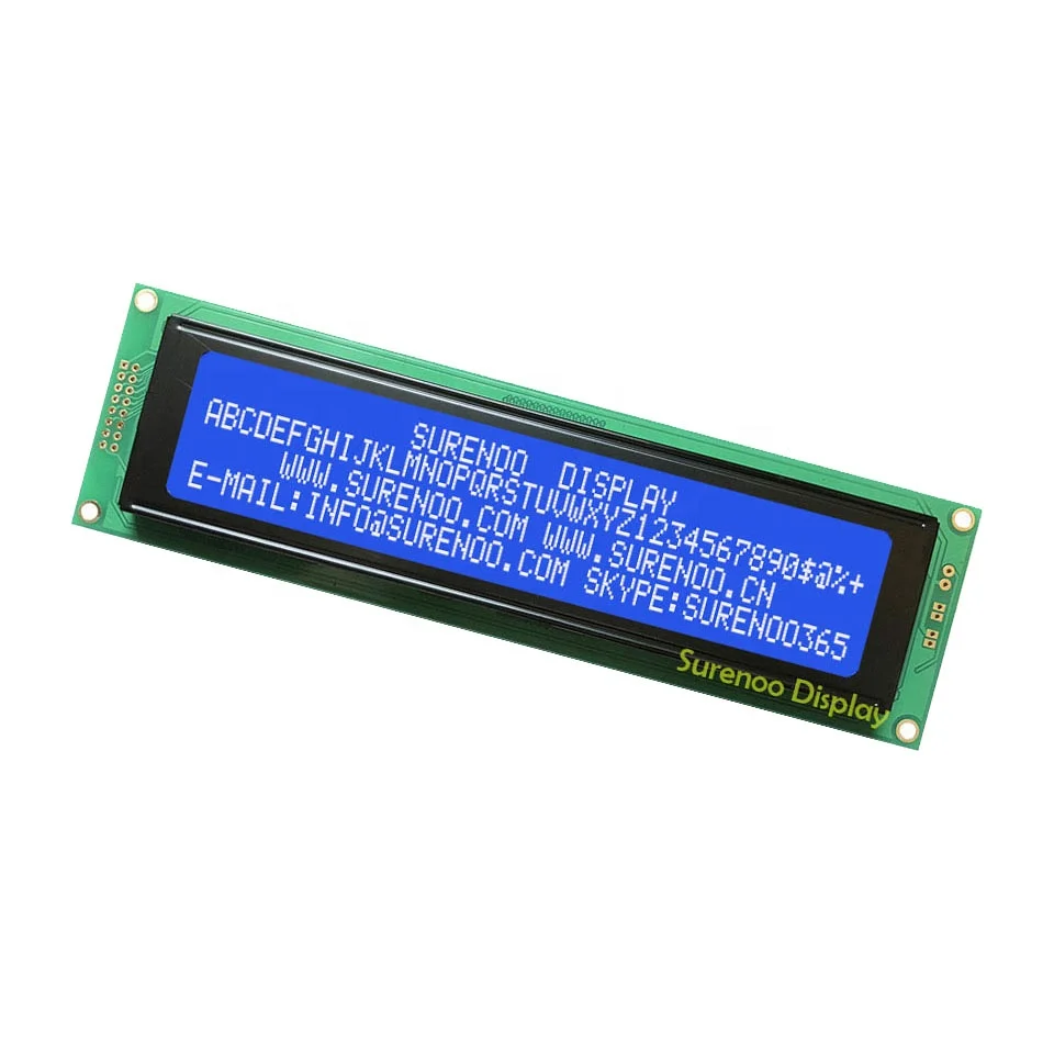 190*54MM 2*8P+2P 404 4004 40X4 Yellow Green Blue Character LCD Module Display Screen Panel LCM with LED Backlight