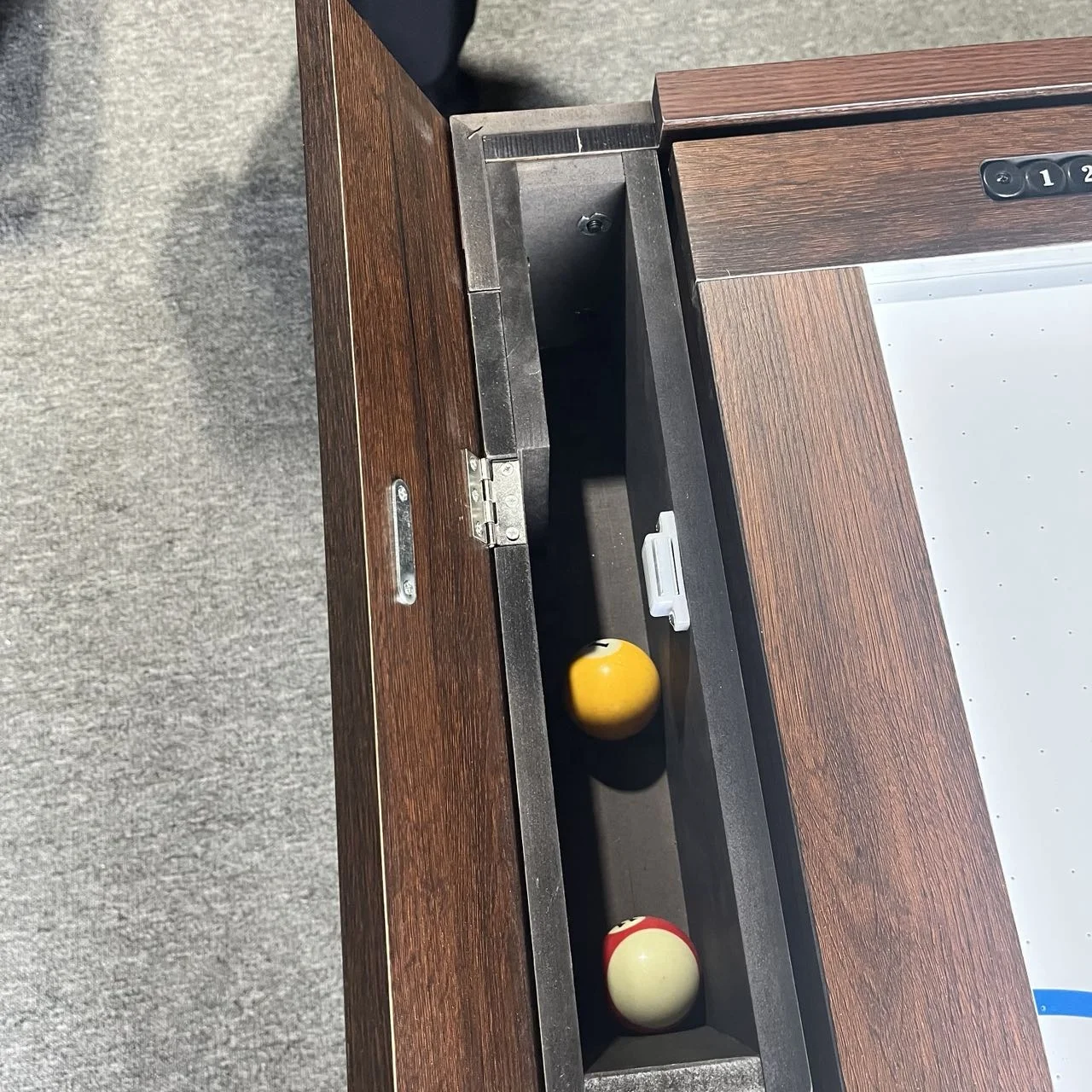 7 Foot 4 in 1 Multi Game Swivel Billiard Pool Tables with air hockey table tennis dining