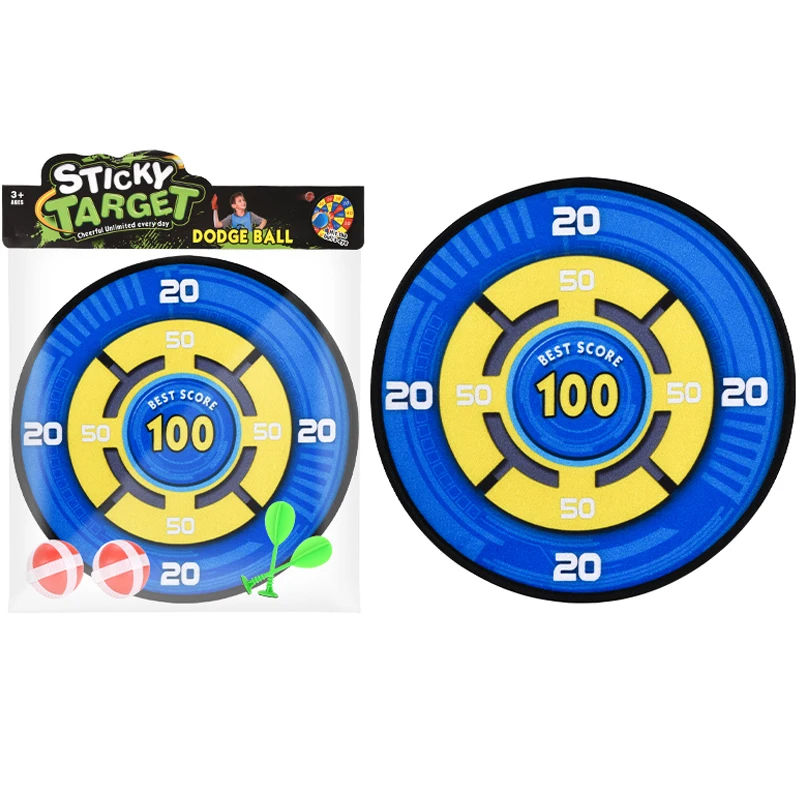 Customized 36CM sport toys hang design cloth dartboards kids mini board game with sticky balls and darts