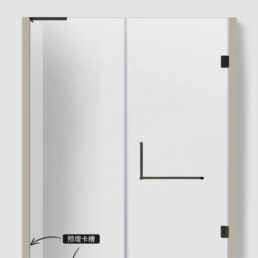 Top Sales Chrome Frame Swinging Shower Door 8mm 10mm Tempered Glass Prefab Bathroom Dry Wet Separation Shower Room