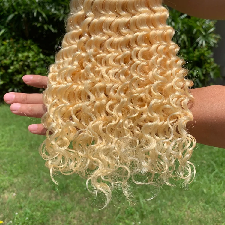  Человеческие волосы Deepwave бразильские пучки волос 613 выровненные светлые необработанные 7a 10a оптовая цена натуральные