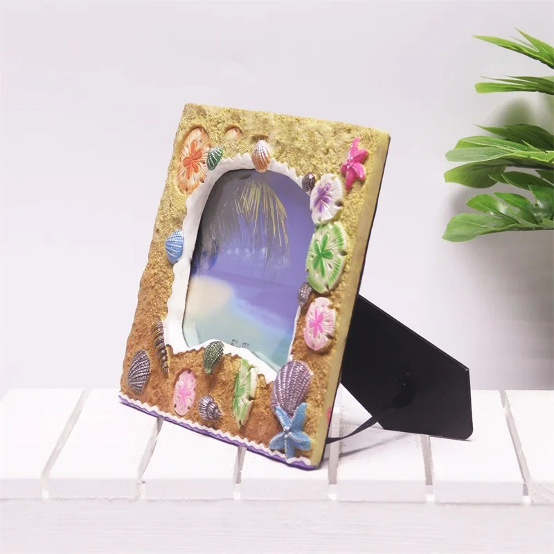 Wholesale Custom Hand Painted Beach Shells Resin Crafts Home Decoration Photo Picture