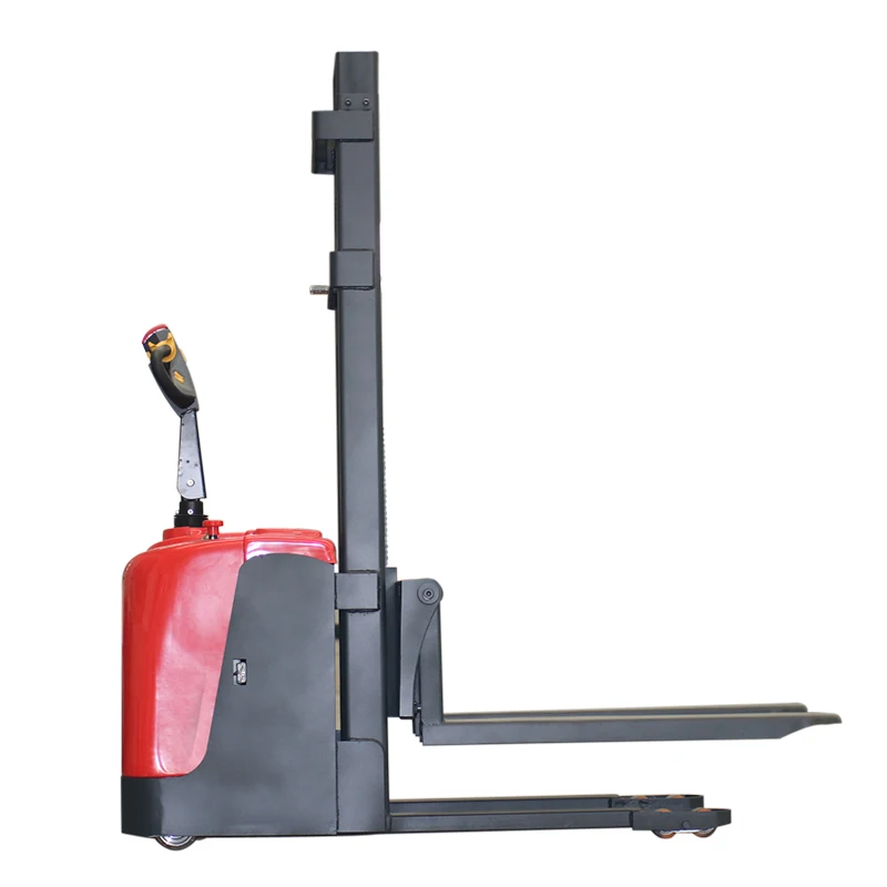 Fully electric hydraulic pallet stacker with big drive motor large power output brand controller excellent stacker for sale