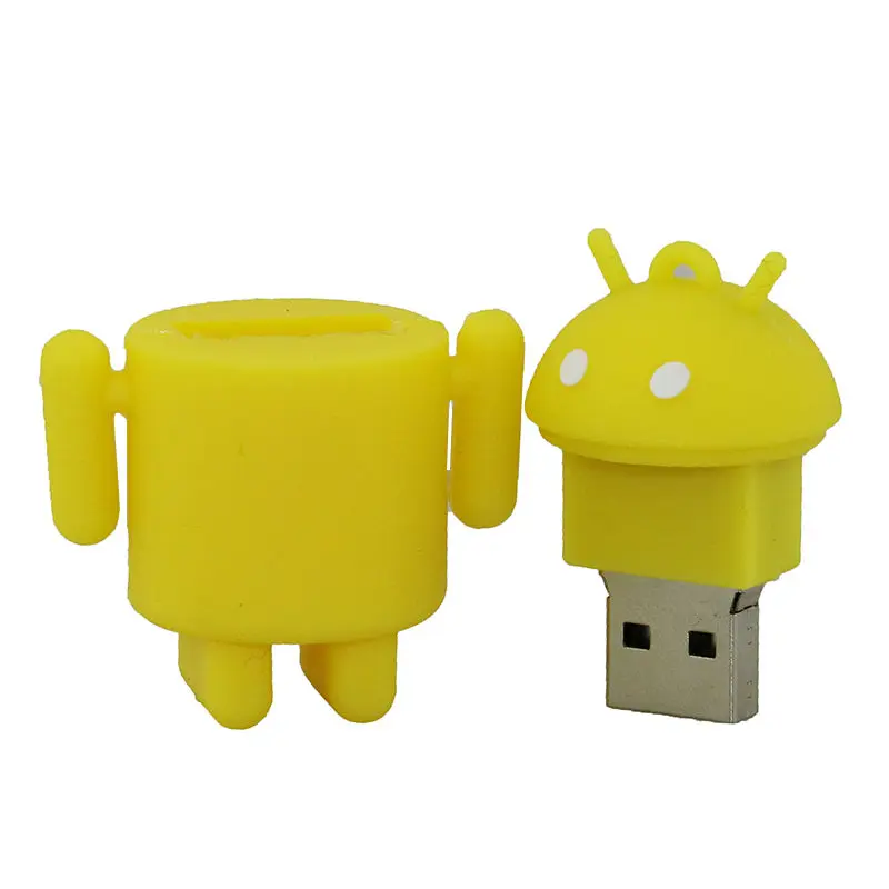 Cartoon Cute Android Robot USB Flash Drive 2.0 1GB 2GB 4GB 8GB PVC Pen Drive 3.0 64gb 32gb 16gb USB Memory Stick Creative Gift