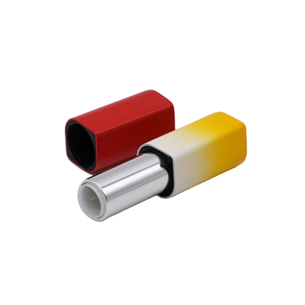 Rhombus Shape Color Spraying Metal Lipstick Tube Aluminum Tube