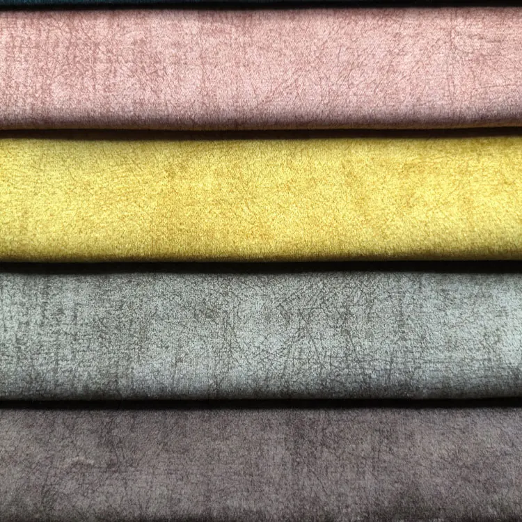 JYF-19#100Polyester Korean Velvet Fabric Holland  Crepe Velvet Fabric Sofas Furniture Living Room Sofas Sets