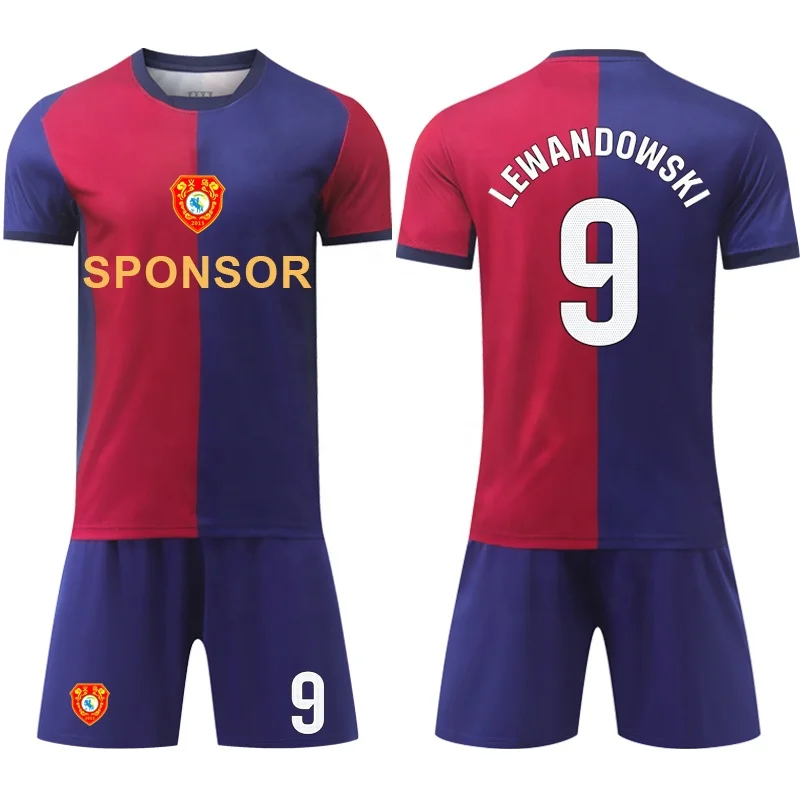 Wholesale Thailand Quality Spanish Football Team Jersey Set Cheap Heat Printed Fan and Player version Soccer Uniform