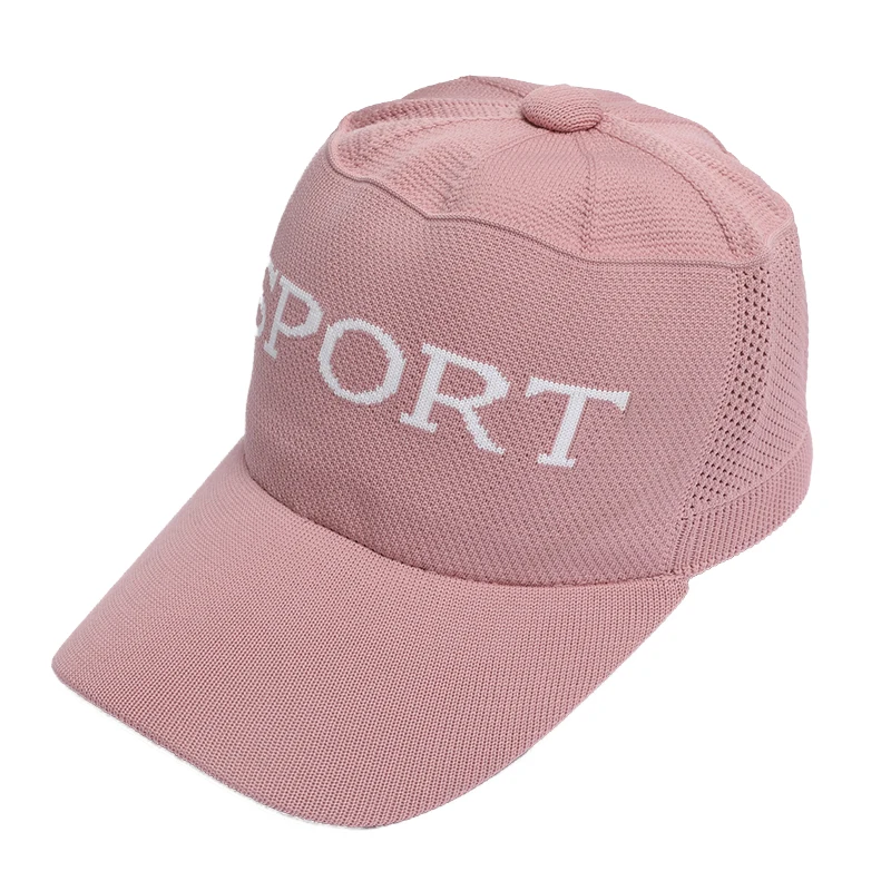 Wholesale New Knitted Cotton Men Women Shade Breathable Oem Baseball Cap Sports Caps Fashion Pink Cap Sports