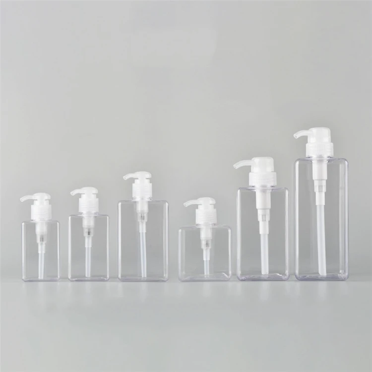 IBELONG Wholesale 250MLSquare Amber Blue Clear Green Pink White PETG Plastic Hand Wash Sanitize Sanitizing Dispensers Bottle