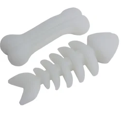 Silicone Shark Fin Bone Glow-in-the-Dark Bite Resistant Dog Toys Pet