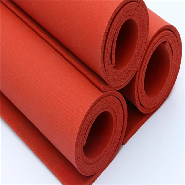 Heat Press Red Textured Silicone foam rubber sheet