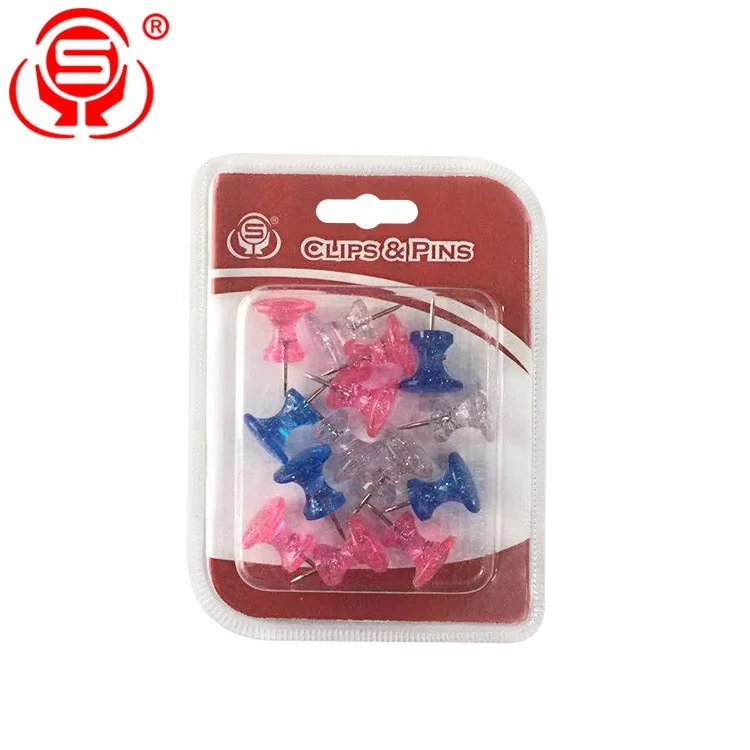 
Assorted Translucent Colors Jumbo Push Pin Acrylic Head Silvery Steel Thumbtacks Push Pins 