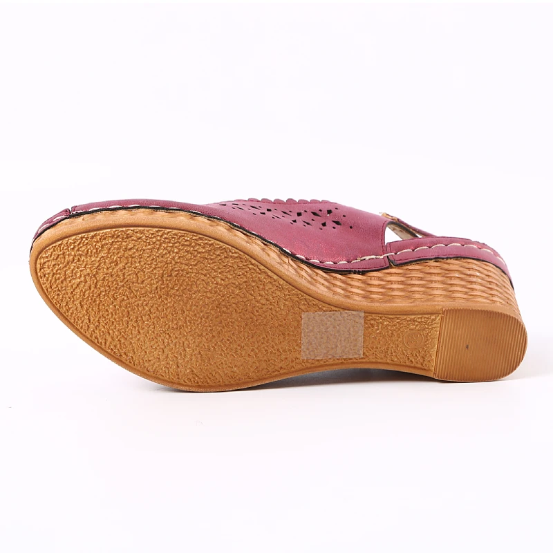 2022  fashion high quality wedge heel TPR sole women wedge heel slippers wedge sandals for women and ladies