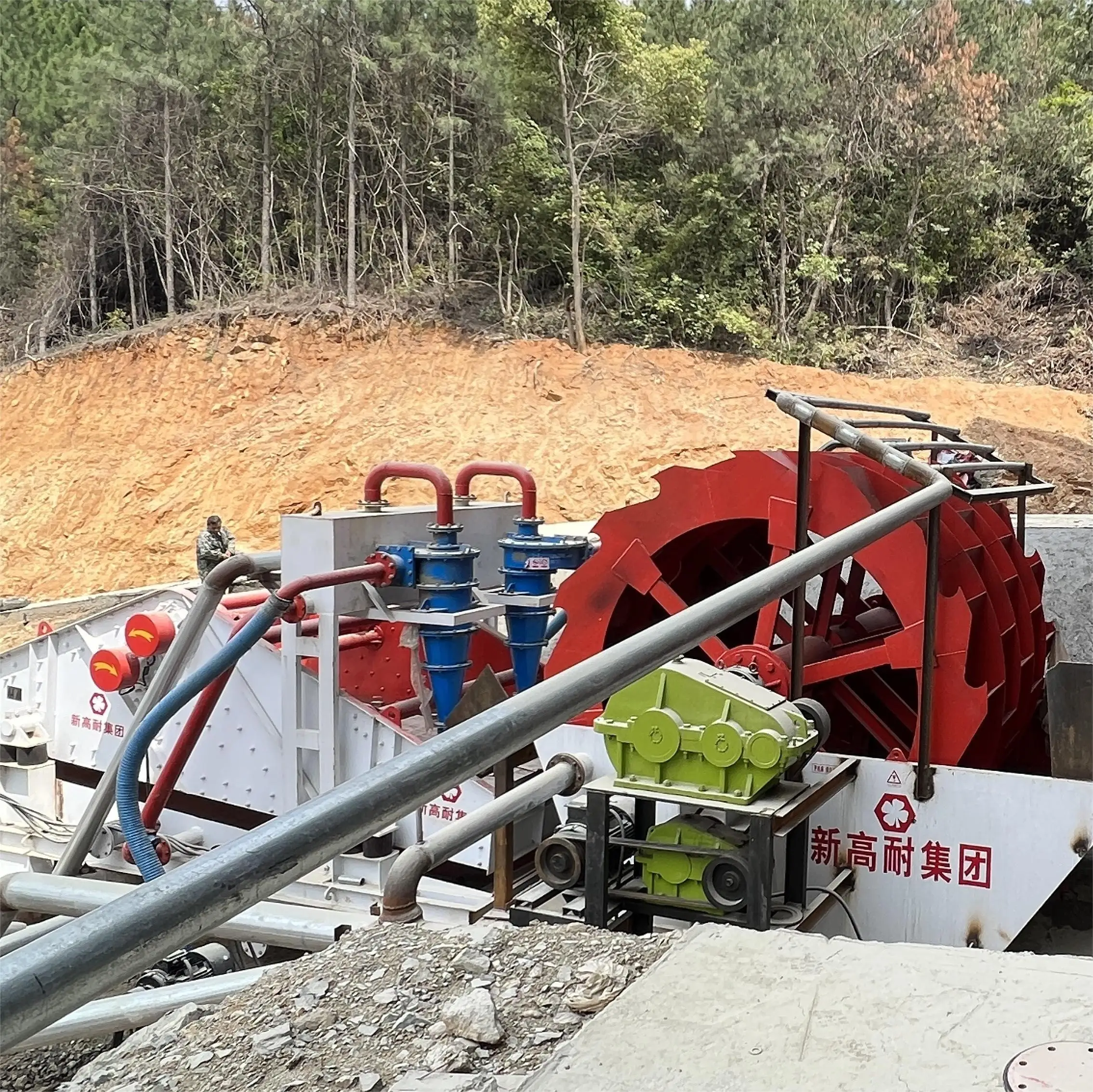 50 ton per hour sell in Indonesia for limestone river pebbles bucket wheel sand washing machine sand washer for sale