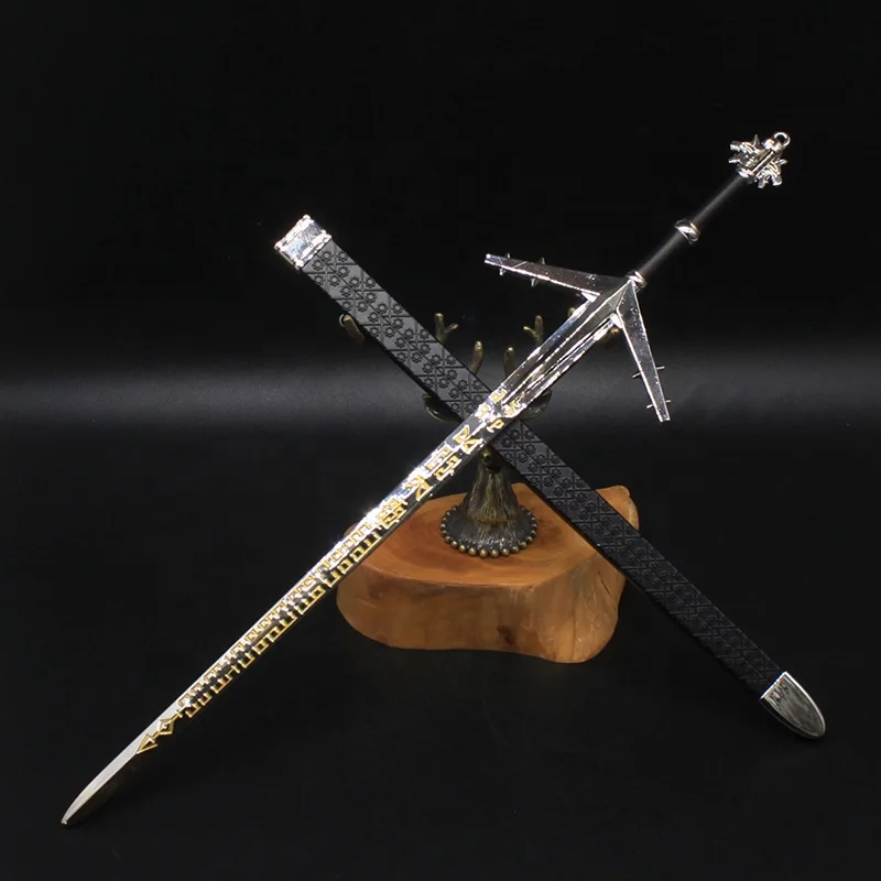 Popular plot action game wizard character Geralt exclusive equipment 30cm metal crafts big sword decorative gift props