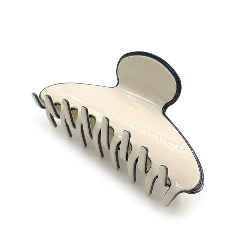 Sewingman 23SM7080 French Fashion Design 11CM White Hair Clip Claw Jaw with Custom Logo