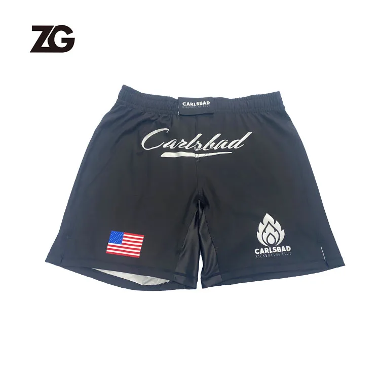 Manufacturer Custom Free Design Blank Boxing MMA-Shorts/Sublimation Printing Elastic MMA Short With Slit