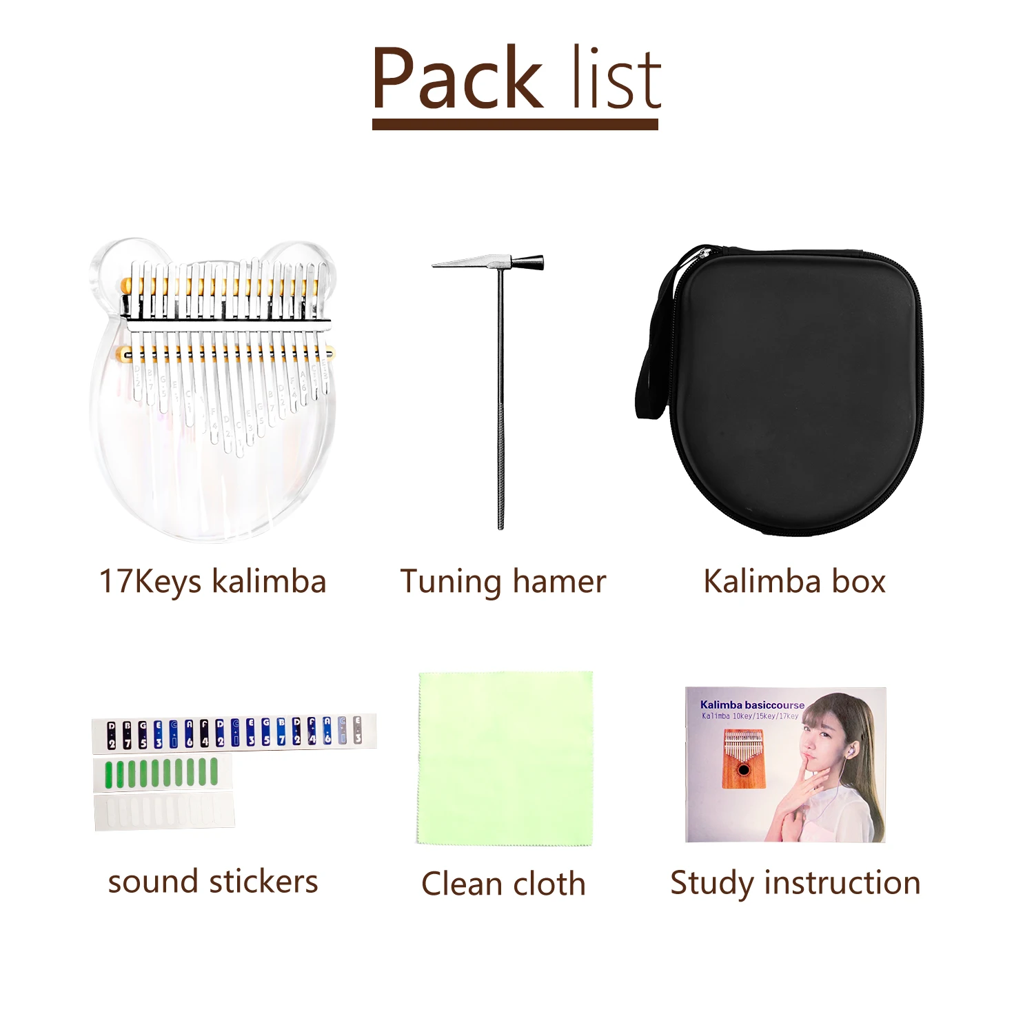 Kalimba Cheap Price Oem Acceptable Thumb Piano 10 Keys Professional Accessories Exquisite K-17bear CN;GUA T/T LC Gecko 1pcs ≥6