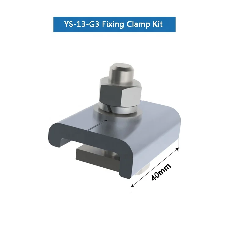 Yuens Aluminum Solar Panel Fixing Clamp Component Pv Mounting Brackets for Rail to Support Rack