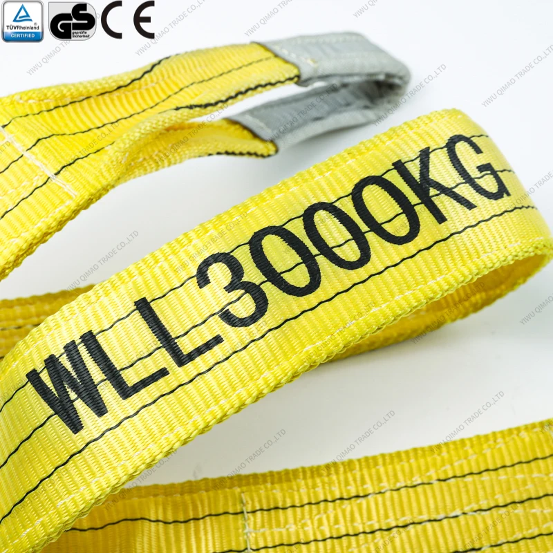 Safety Factor 4:1 3 Ton 1-20 Meter Lift Webbing Sling Pallet Lifting Sling Webbing With GS, CE certificate