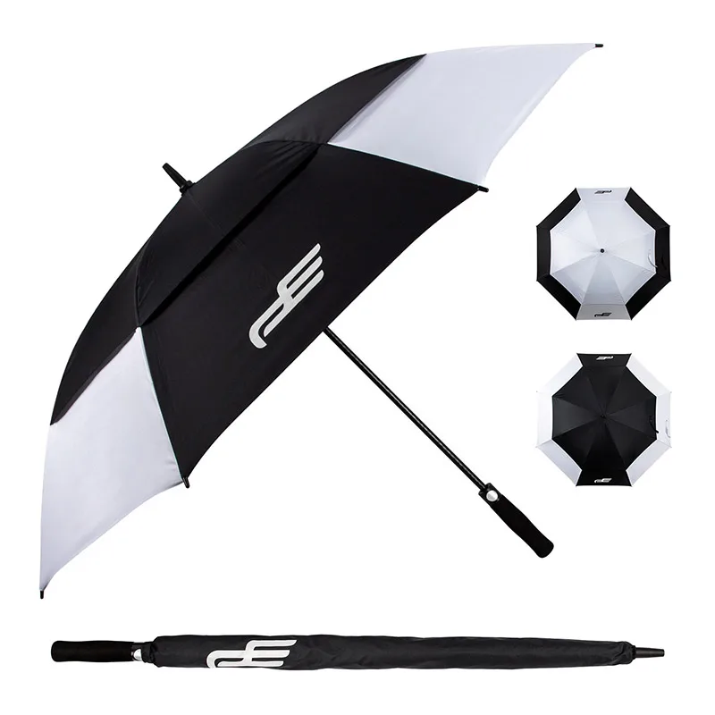PLAYEAGLE Golf Double-Layer Semi-automatic Umbrella Waterproof Sunscreen  Resistance Golf Umbrellas