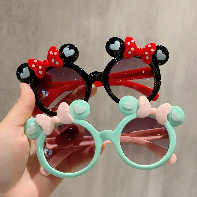 DL GLASSES Cute Cartoon Mouse Shape Kids Sunglasses Girls Boy Baby Mickey Minnie Children Sun Glasses 2024 Gafas De Sol