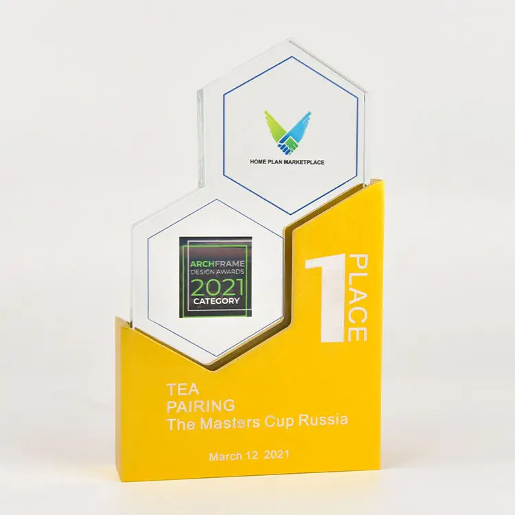 Изготовленный на заказ современный кристалл база оптовая цена завода металлический трофей награда