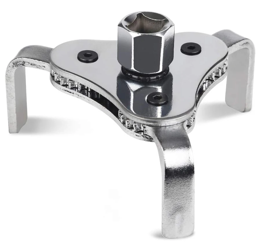 Dual Drive Fuel Oil Filter Remover Wrench Tools 3 Jaw 2 Way Oil Filter Wrench Automotive Removal Tool