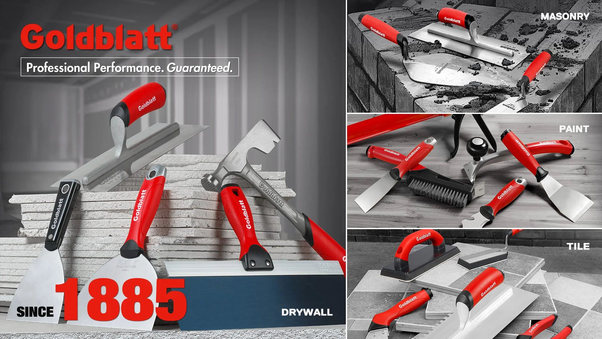 GOLDBLATT 5-дюймовая двухметаллическая Складная цементная доска пила для ручной